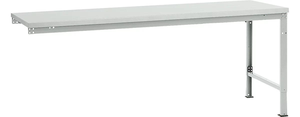 Mesa de extensión Manuflex UNIVERSAL especial, tablero plástico, 2000x1000, gris luminoso