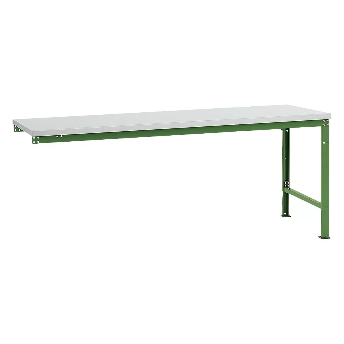 Mesa de extensión Manuflex UNIVERSAL especial, tablero plástico, 2000x1000, verde reseda