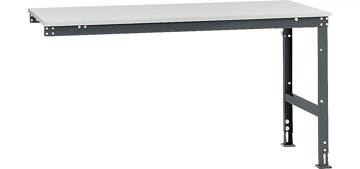 Mesa de extensión Manuflex UNIVERSAL estándar, tablero melamina, 1750x1000, antracita