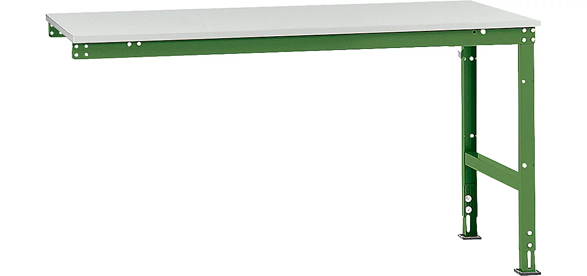 Mesa de extensión Manuflex UNIVERSAL estándar, tablero melamina, 1750x1000, verde reseda