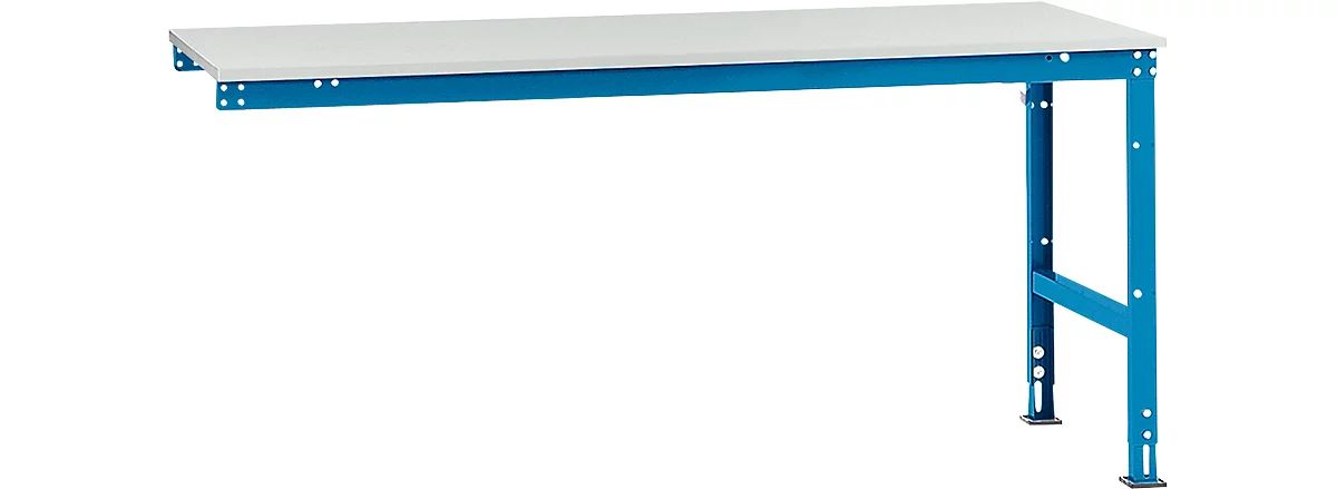Mesa de extensión Manuflex UNIVERSAL estándar, tablero melamina, 2000x1000, azul luminoso