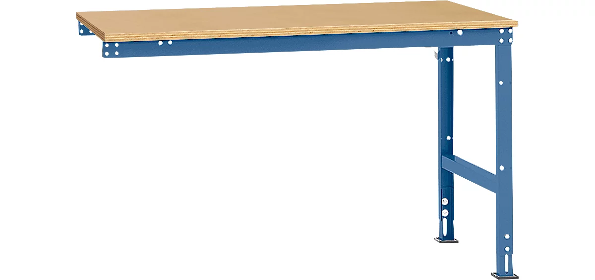 Mesa de extensión Manuflex UNIVERSAL estándar, tablero multiplex, 1500x1000, azul brillante
