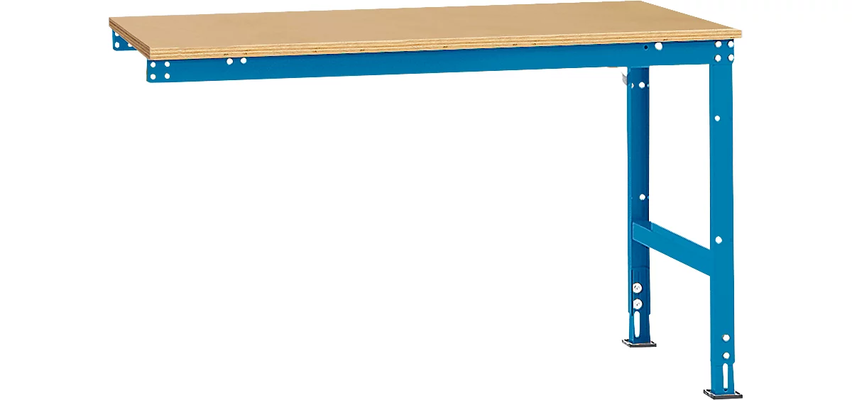 Mesa de extensión Manuflex UNIVERSAL estándar, tablero multiplex, 1500x1000, azul luminoso