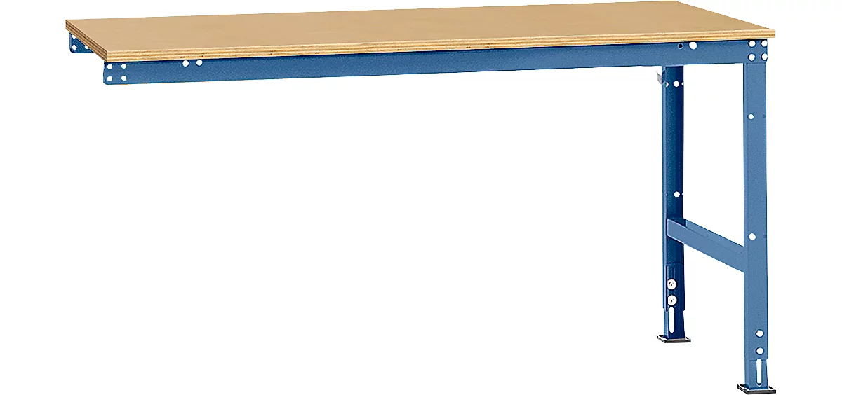 Mesa de extensión Manuflex UNIVERSAL estándar, tablero multiplex, 1750x1000, azul brillante