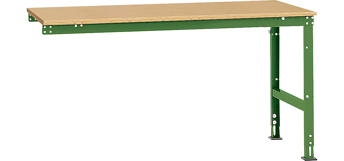 Mesa de extensión Manuflex UNIVERSAL estándar, tablero multiplex, 1750x1000, verde reseda