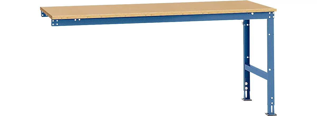 Mesa de extensión Manuflex UNIVERSAL estándar, tablero multiplex, 2000x1000, azul brillante