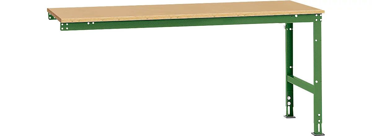 Mesa de extensión Manuflex UNIVERSAL estándar, tablero multiplex, 2000x1000, verde reseda