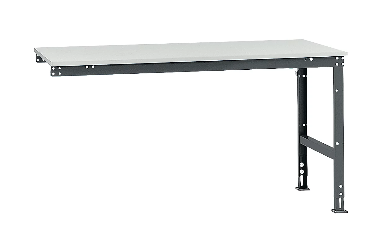 Mesa de extensión Manuflex UNIVERSAL estándar, tablero plástico, 1750x1000, antracita