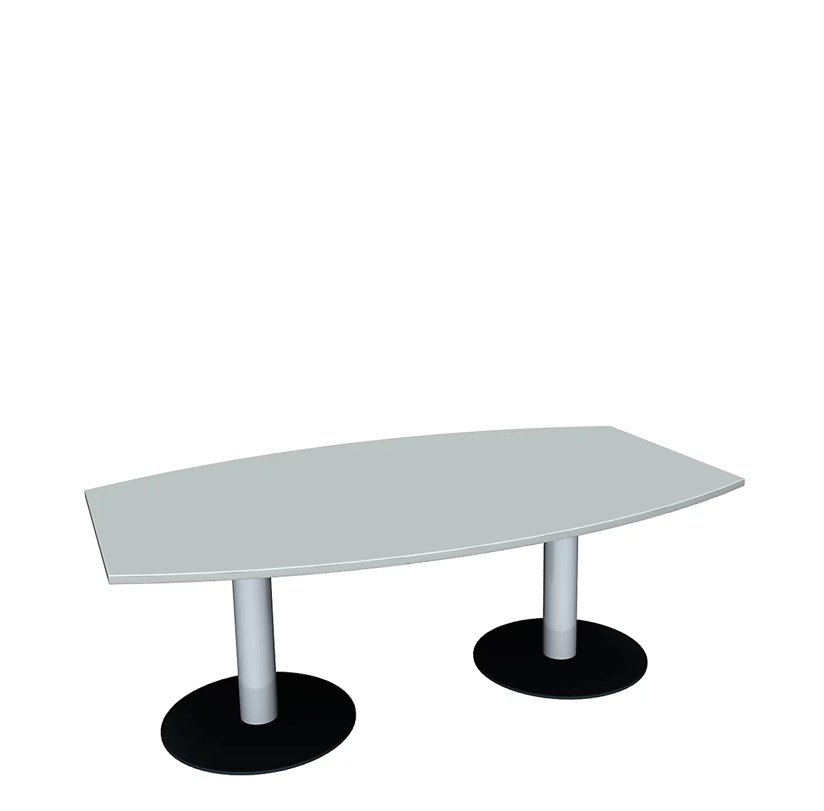 Mesa de reuniones, An 2000 mm, gris luminoso