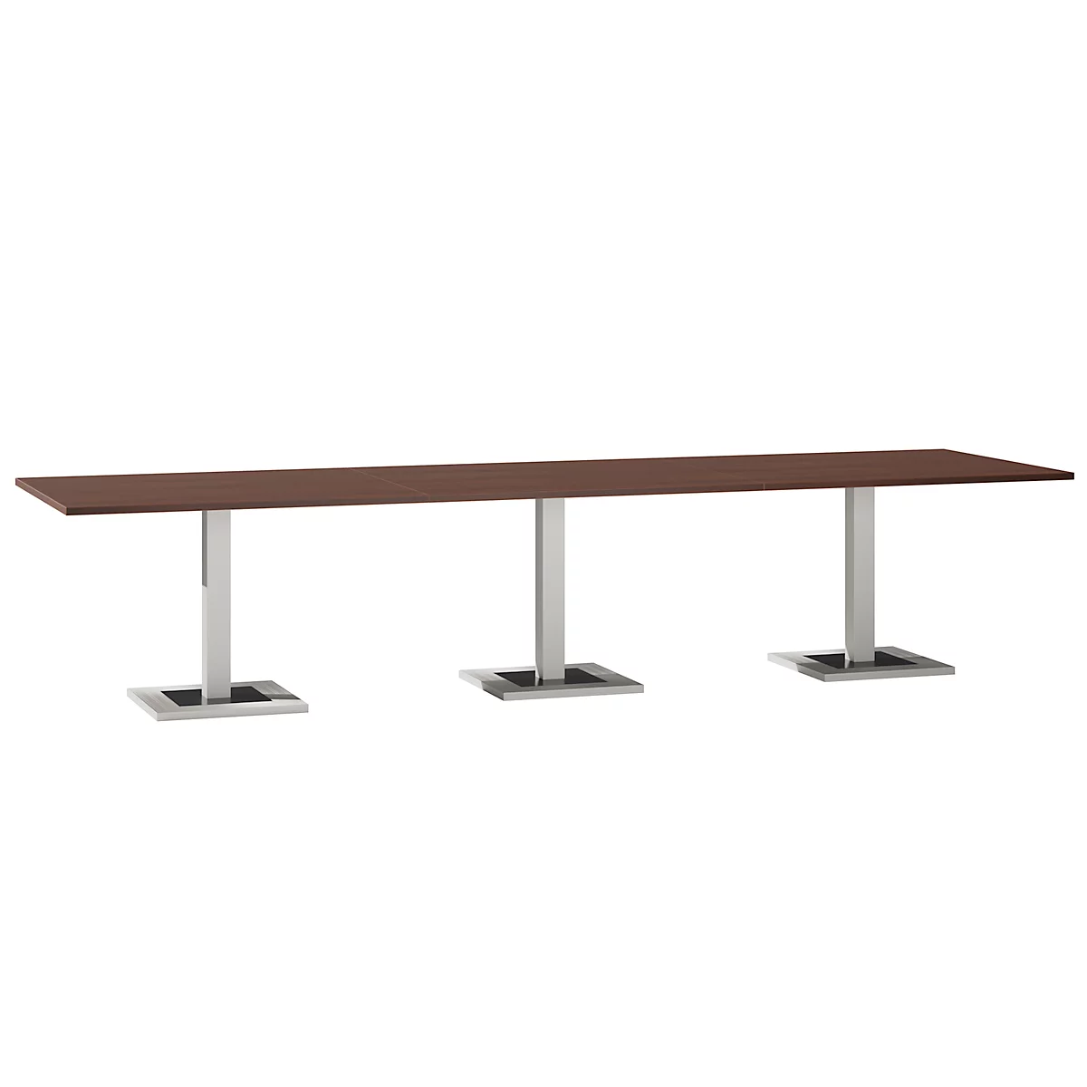 Mesa de reuniones Quandos 3 partes, An 3500 x P 1000 mm, arce Brazil