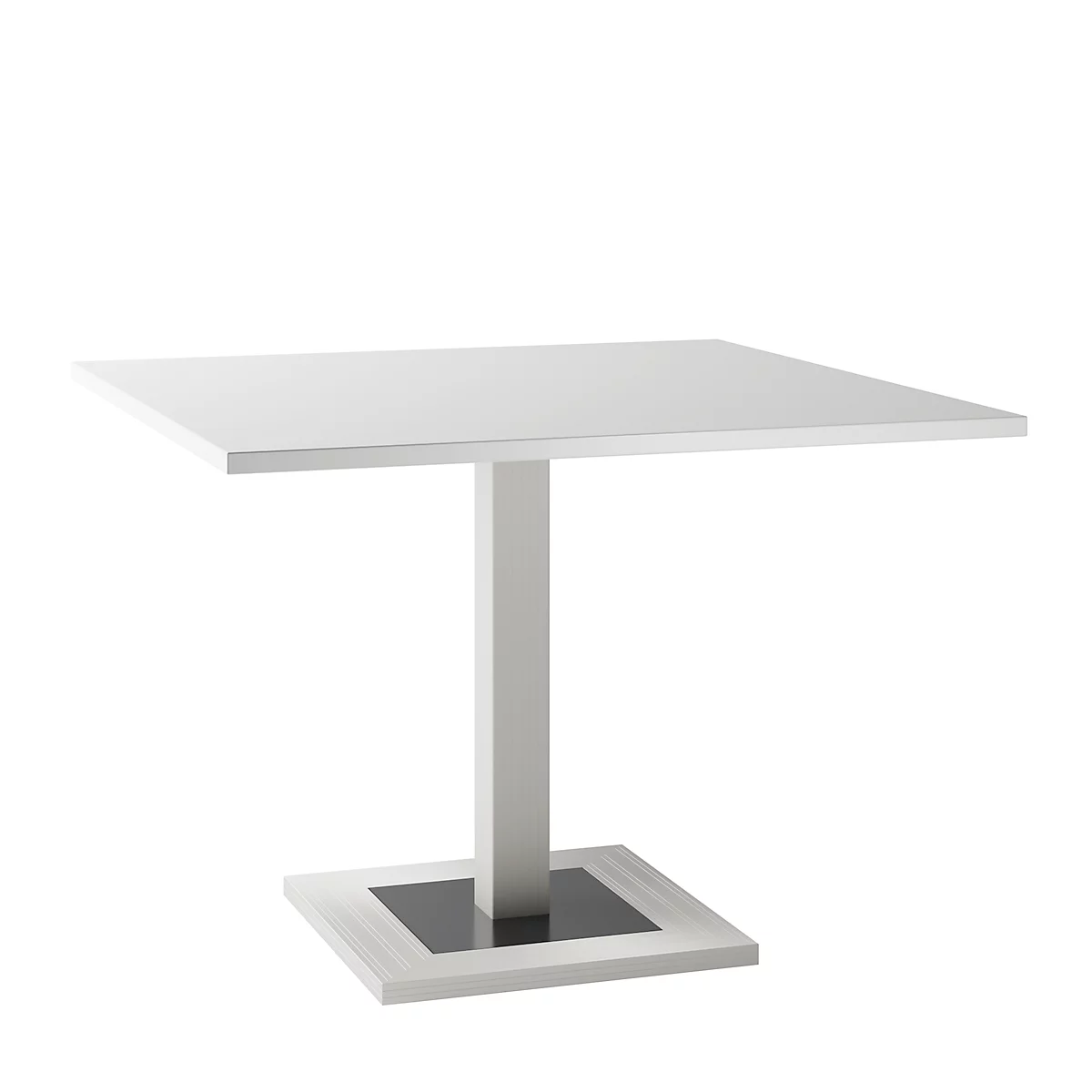 Mesa de reuniones Quandos, An 1000 x P 1000 mm, blanco