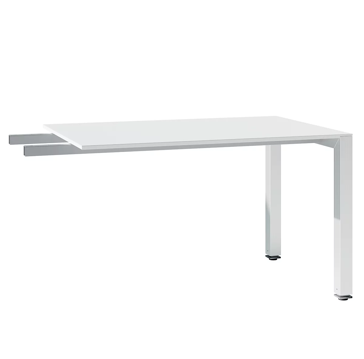Mesa de reuniones SOLUS PLAY, 4 patas, ajustable en altura, An 2400 x P 1000 mm, blanco