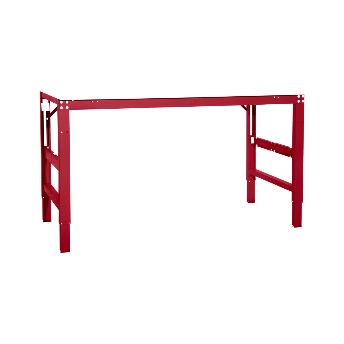 Mesa de trabajo Ergo, electrohidráulica, tablero acabado PVC, 1250 x 800 mm, rojo rubí