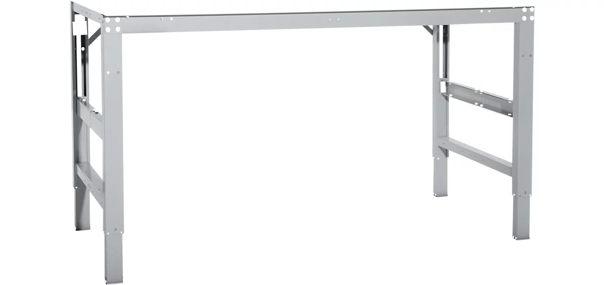 Mesa de trabajo Ergo, electrohidráulica, tablero melamina, 1750 x 800 mm, aluminio plateado