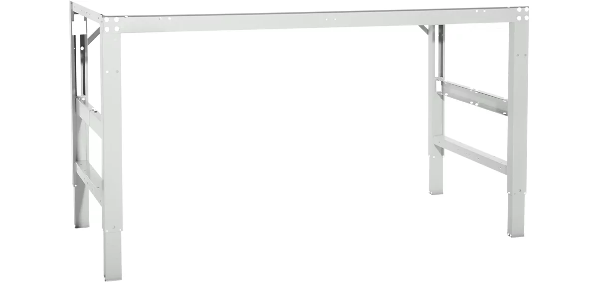 Mesa de trabajo Ergo, electrohidráulica, tablero plástico, 1250 x 800 mm, gris luminoso
