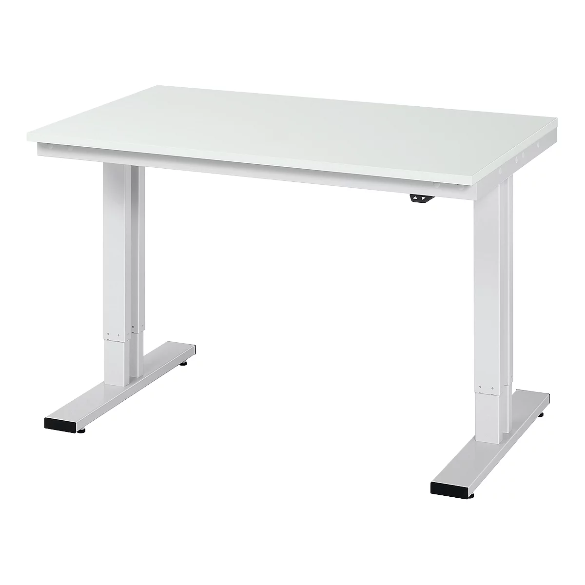 Mesa de trabajo serie adlatus 300, tablero de melamina, An 1250 x P 800 x Al 720 - 1120 mm