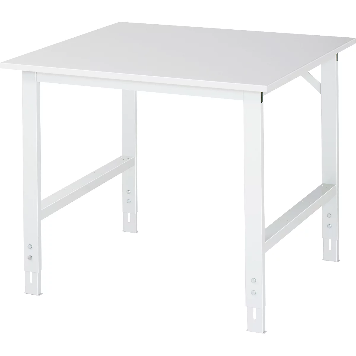 Mesa de trabajo, tablero de melamina, An 1000 x P 1000 x Al 760-1080 mm