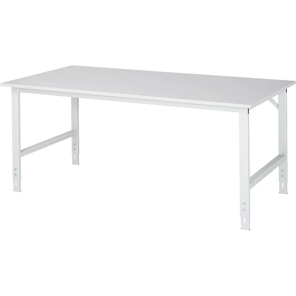 Mesa de trabajo, tablero de melamina, An 2000 x P 1000 x Al 760-1080 mm