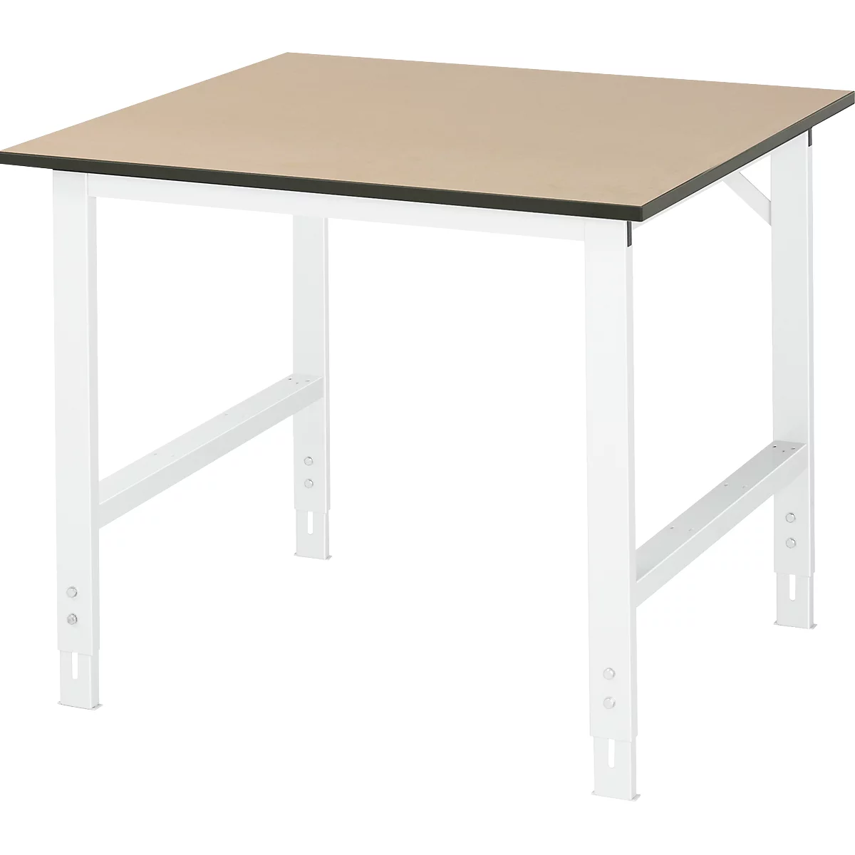 Mesa de trabajo, tablero MDF, An 1000 x P 1000 x Al 760-1080 mm