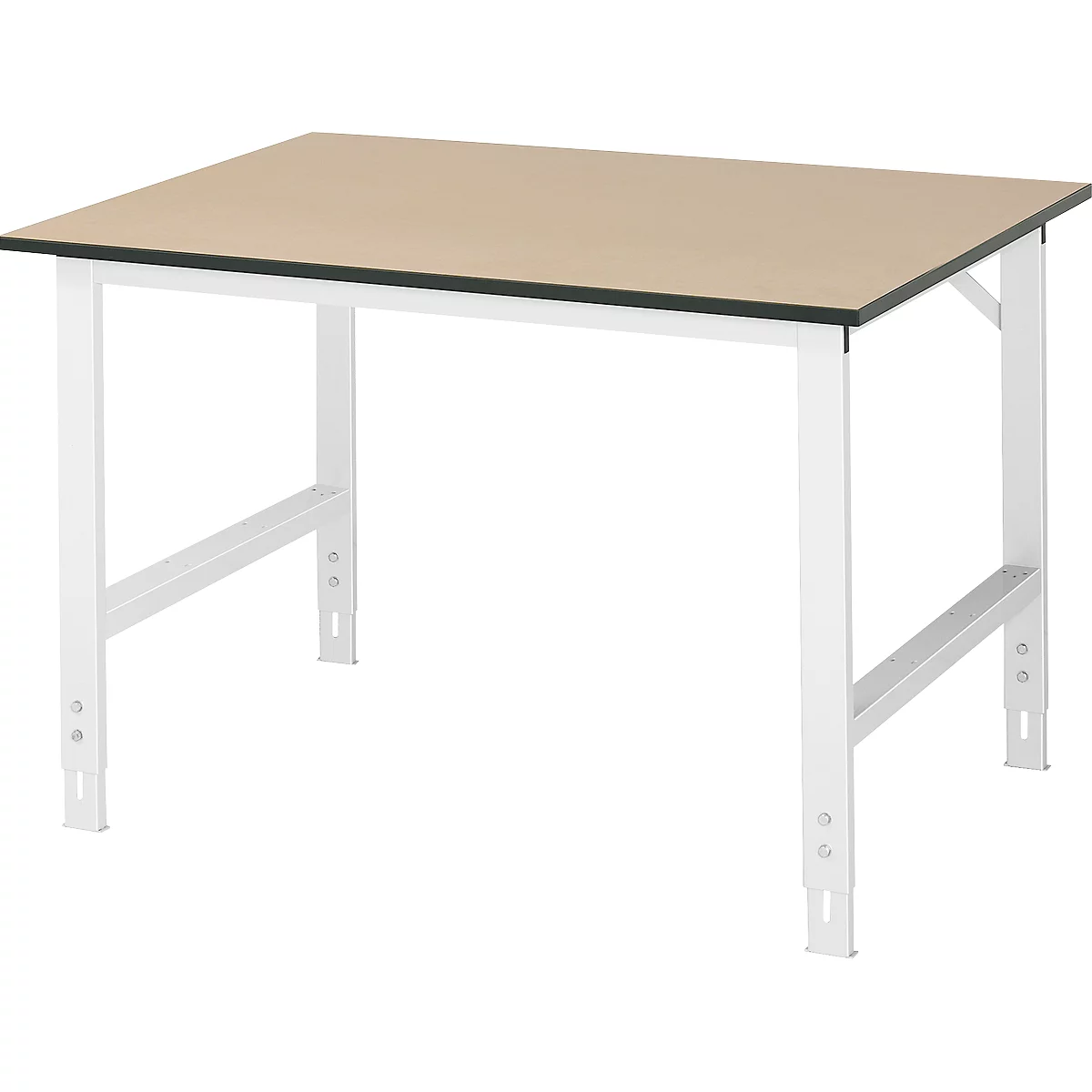 Mesa de trabajo, tablero MDF, An 1250 x P 1000 x Al 760-1080 mm