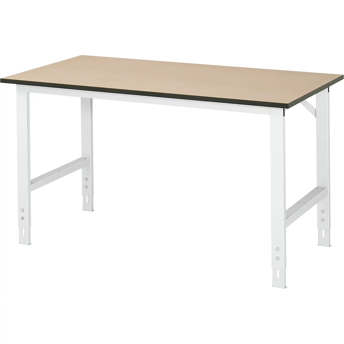 Mesa de trabajo, tablero MDF, An 1500 x P 800 x Al 760-1080 mm