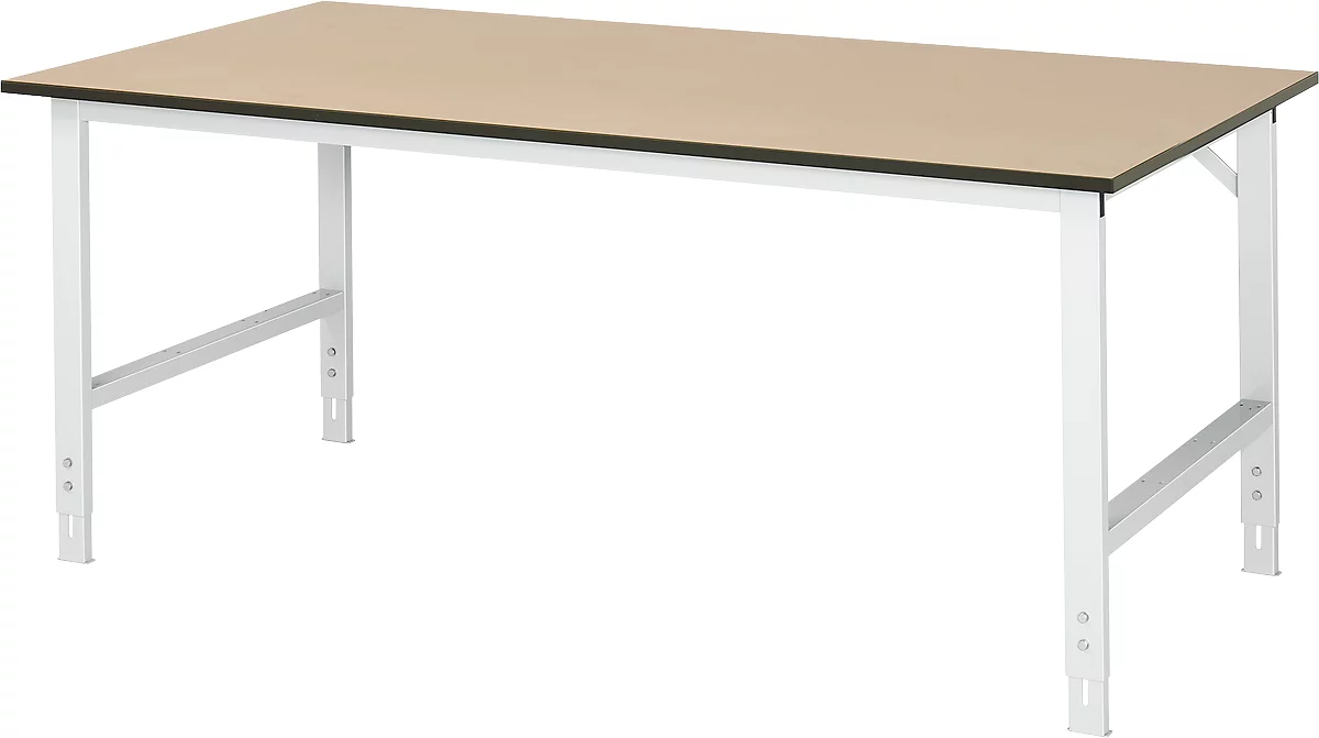Mesa de trabajo, tablero MDF, An 2000 x P 1000 x Al 760-1080 mm