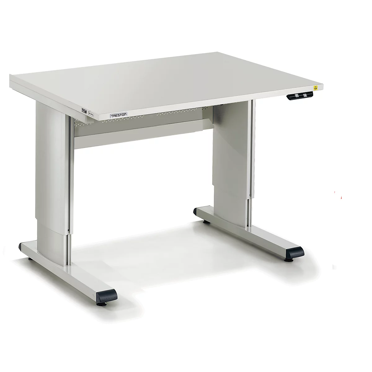 Mesa de trabajo Treston serie WB, con motor eléctrico, ajustable en altura, 1073 mm