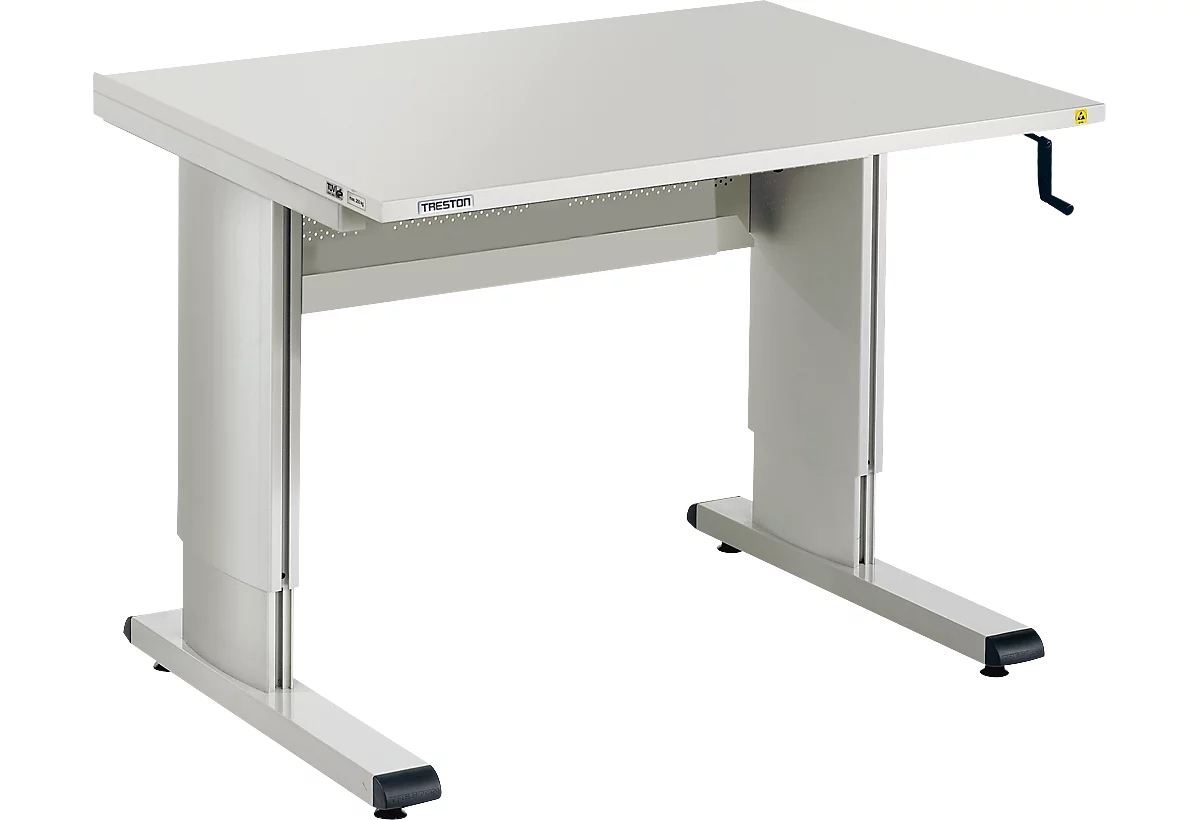 Mesa de trabajo WB con manivela, mesa de trabajo Treston serie WB, con manivela, ajustable en altura,