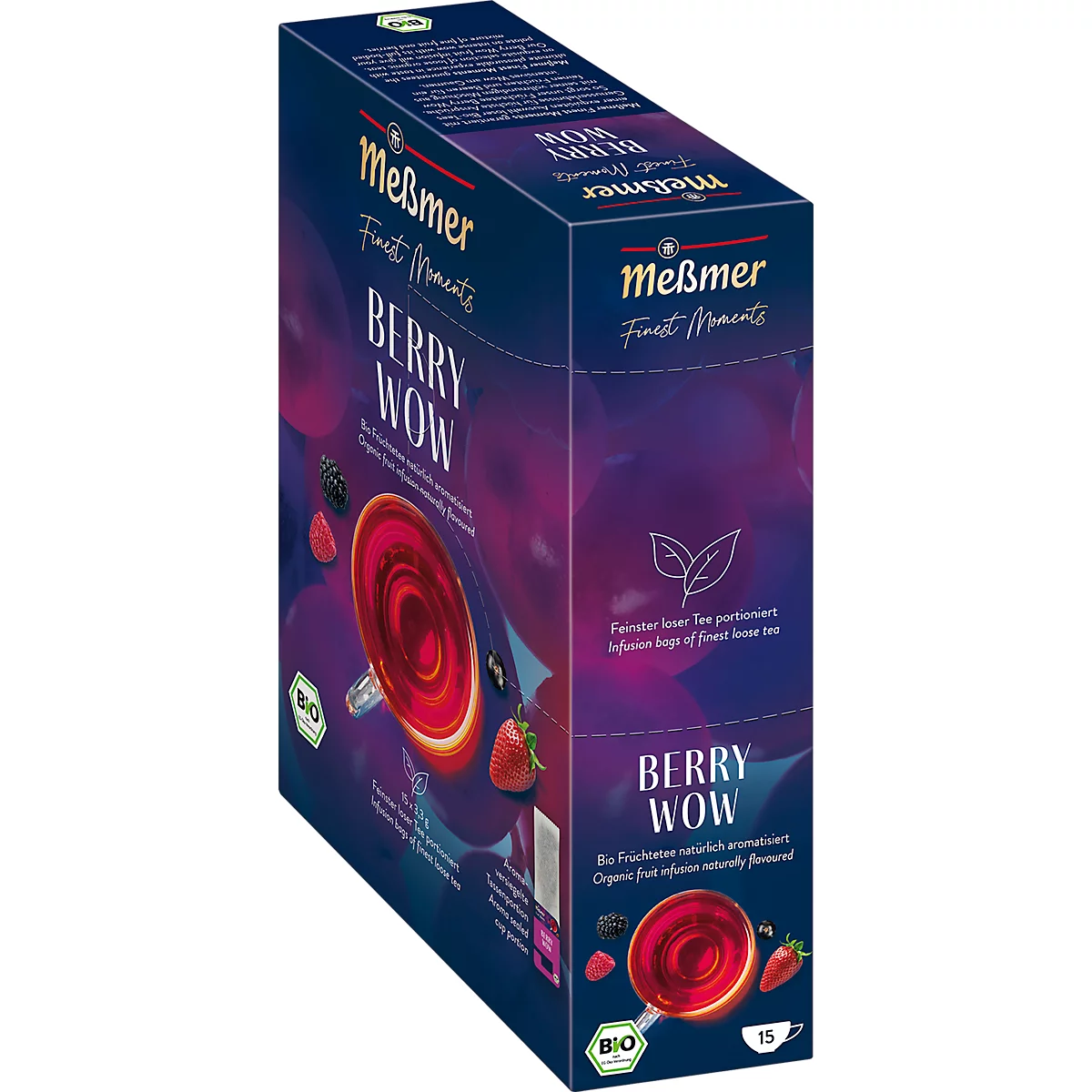 Messmer Finest Berry Wow vruchtenthee, theezakjes, 15 stuks