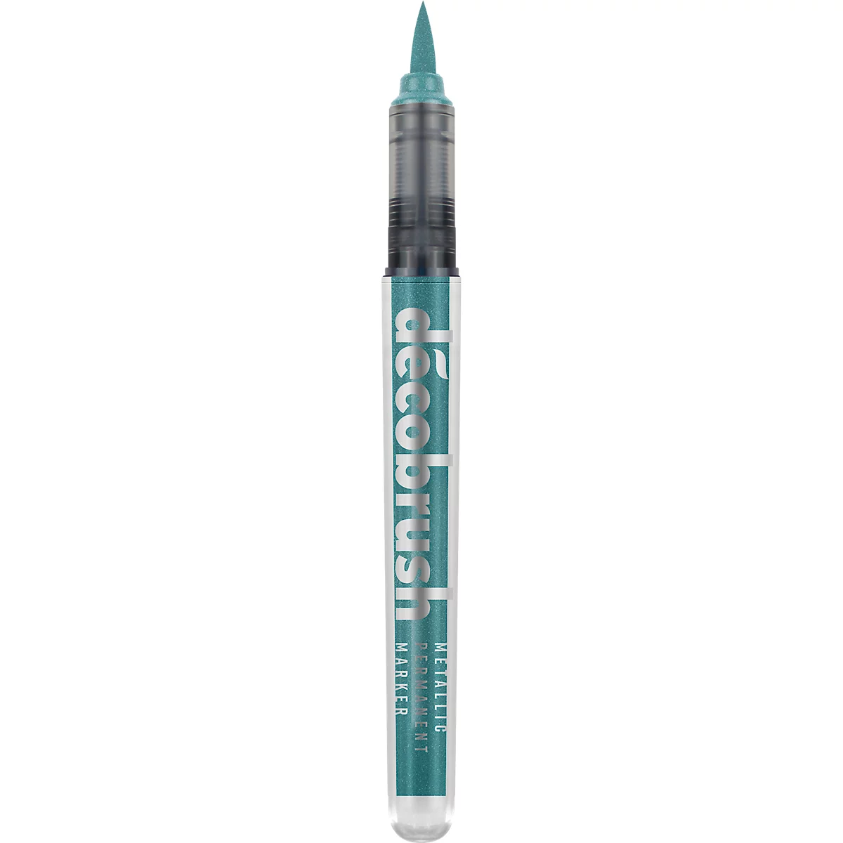 Metallic Marker Karin Déco Brush, für schwarze & weisse Oberflächen, lichtbeständig, permanent, 1 Stück, blau