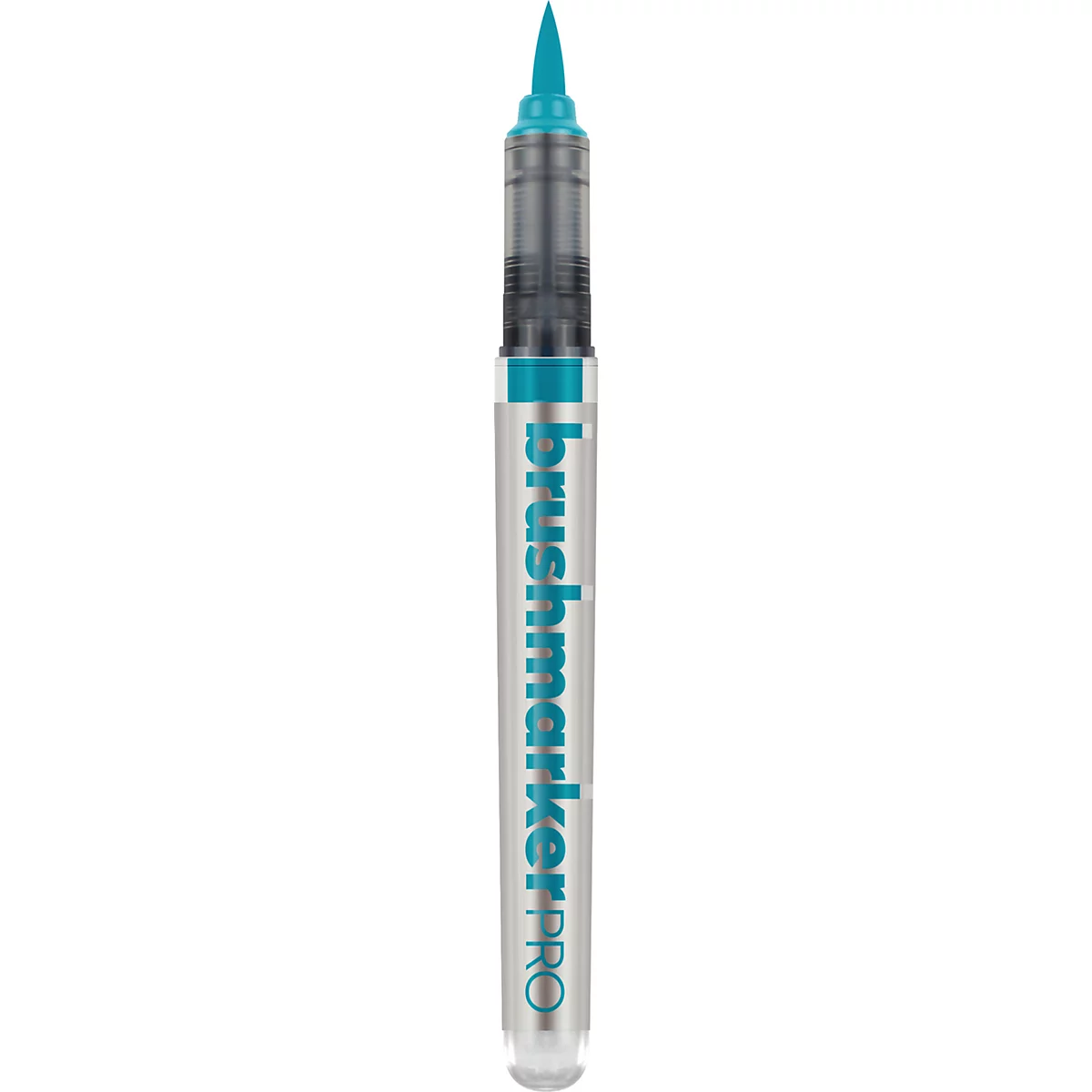 Metallic Marker Karin Déco Brush, für schwarze & weisse Oberflächen, lichtbeständig, permanent, 1 Stück, türkis