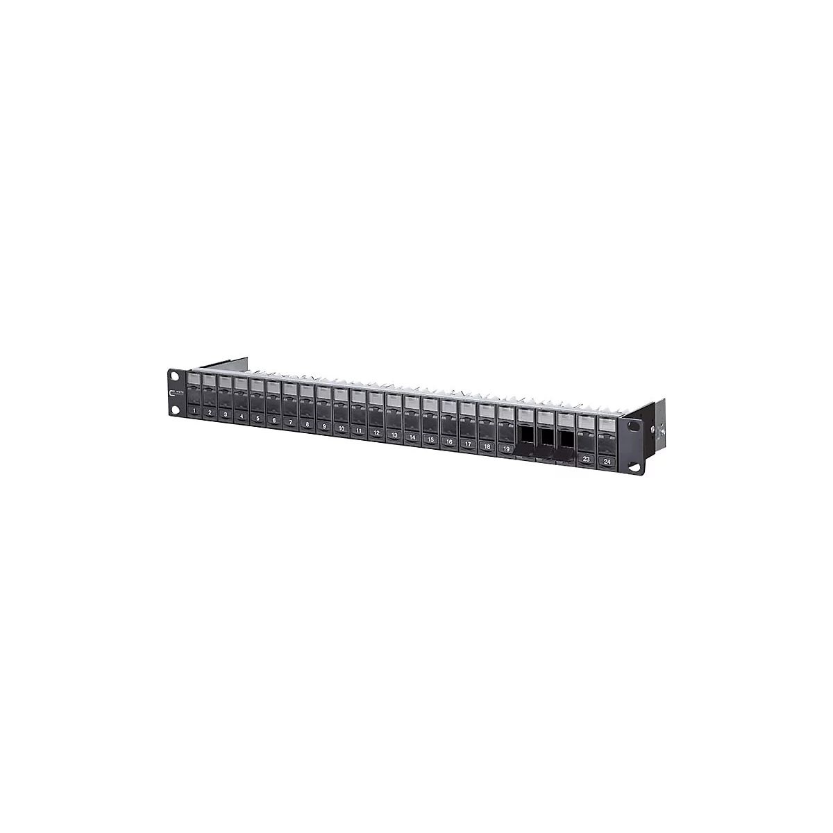 Metz Connect Unequipped - Patch Panel - Schwarz - 1U - 48.3 cm (19') - 24 Ports