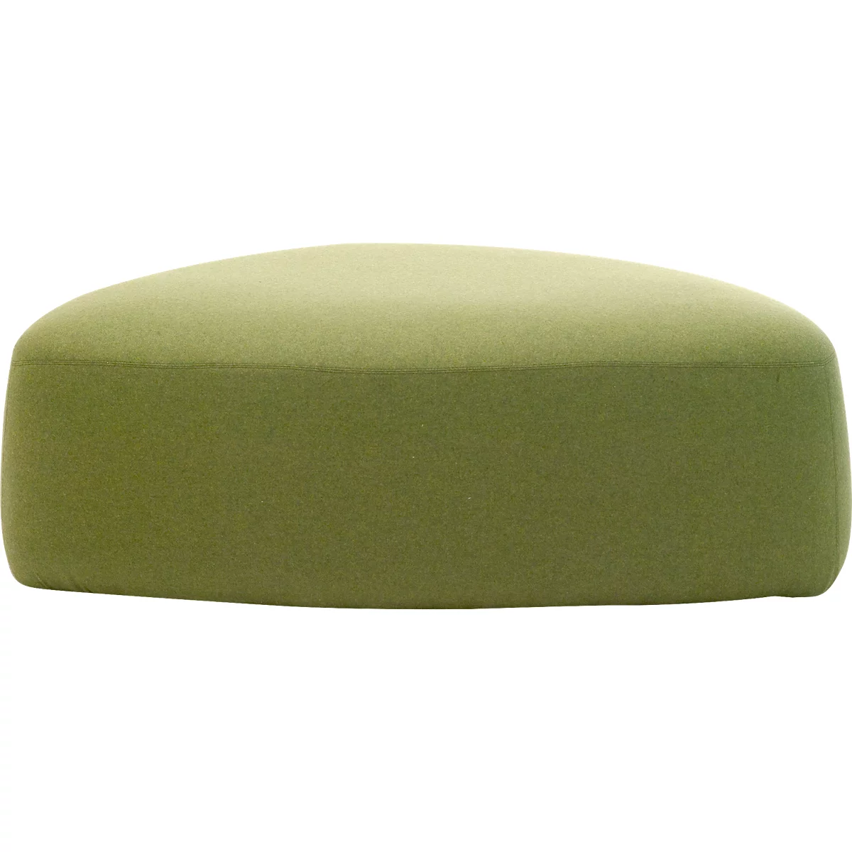 Meubles rembourrés Leyform GOGO Pouf, grand, ovale, L 1240 x P 1090 x H 440 mm, avec patins, revêtement tissu, vert clair