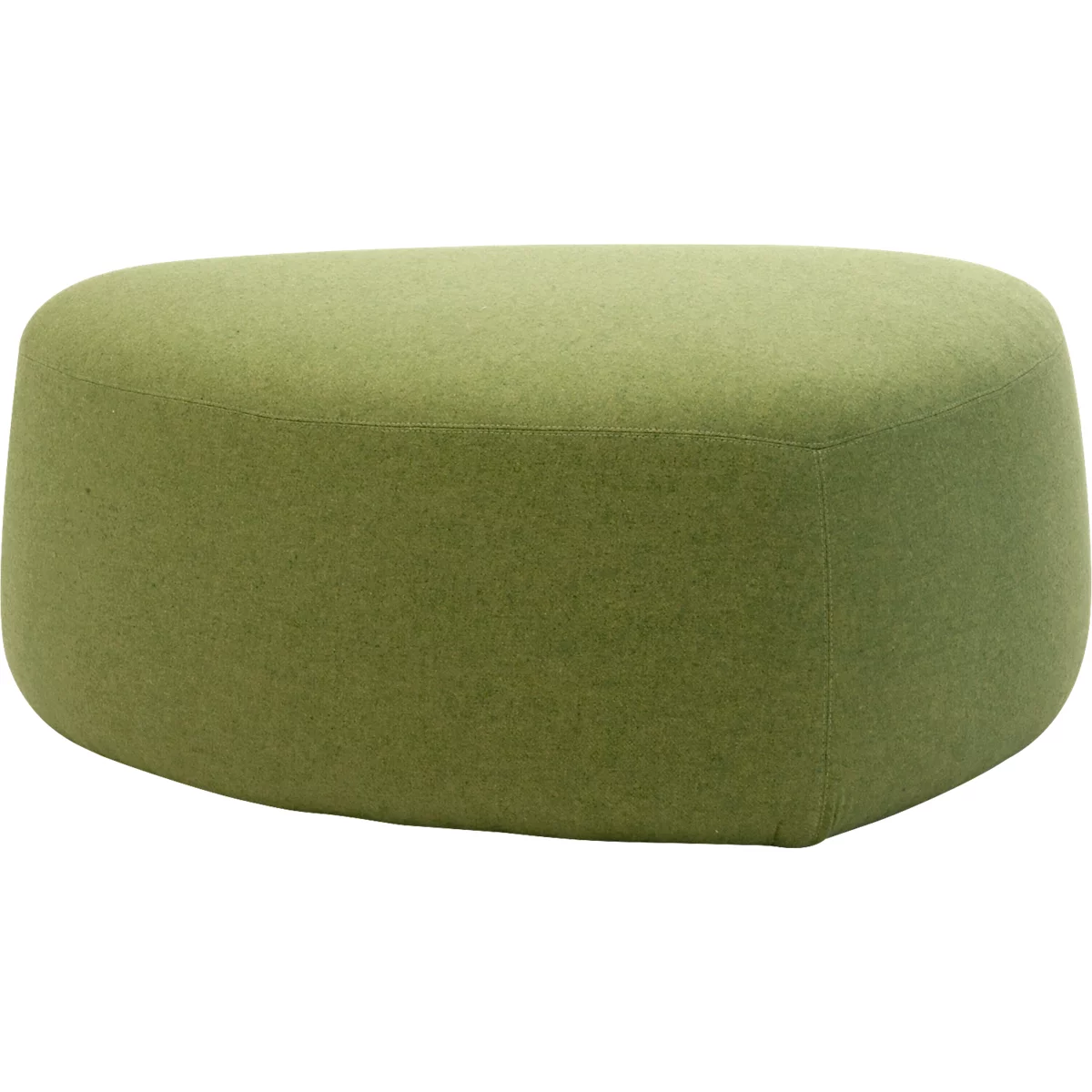 Meubles rembourrés Leyform GOGO Pouf, moyen, ovale, L 980 x P 910 x H 390 mm, avec patins, revêtement tissu, vert clair