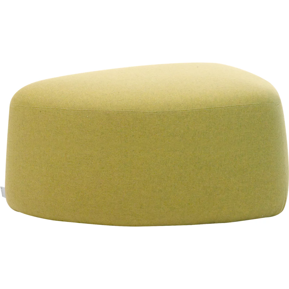 Meubles rembourrés Leyform GOGO Pouf, moyen, ovale, L 980 x P 910 x H 440 mm, avec patins, revêtement tissu, jaune