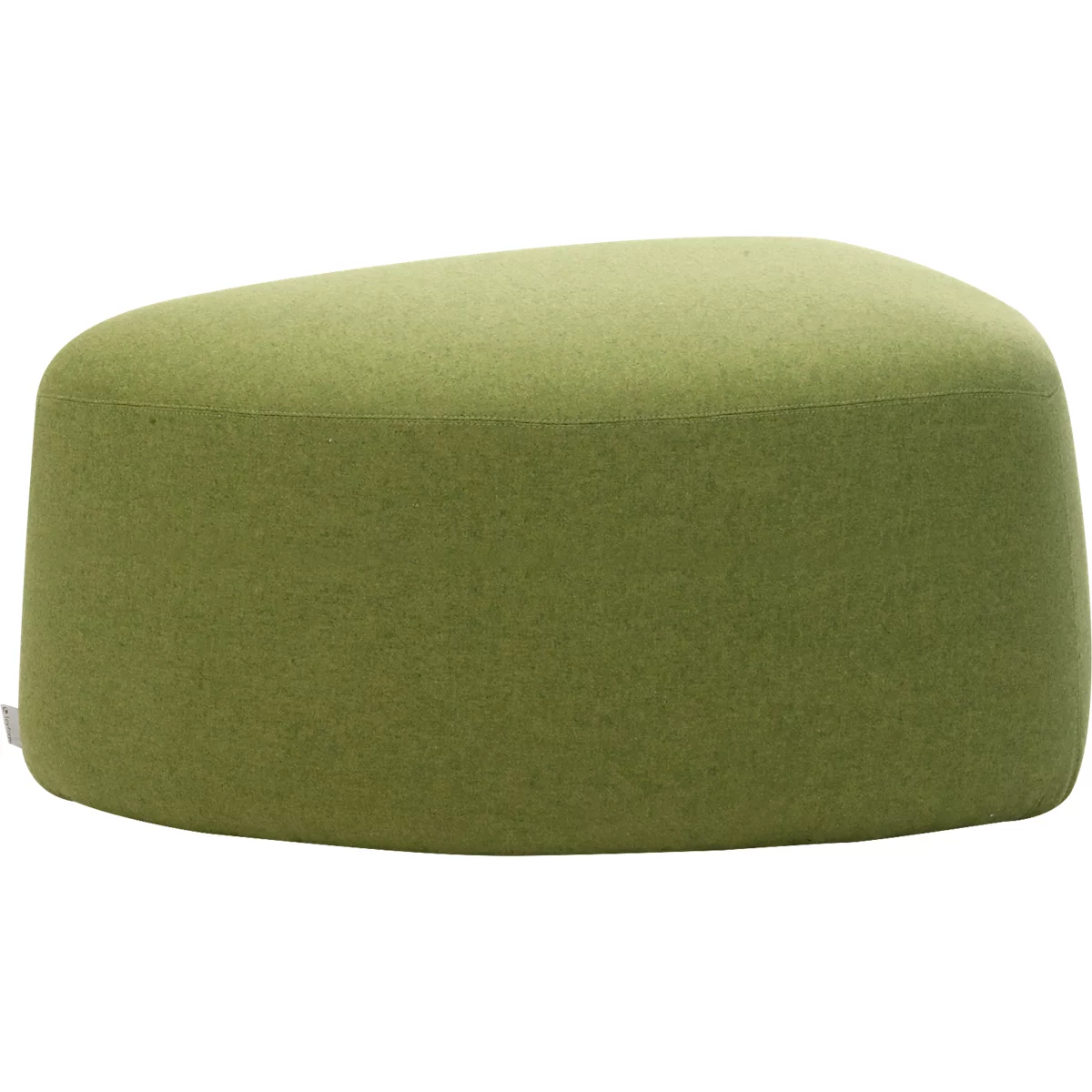 Meubles rembourrés Leyform GOGO Pouf, moyen, ovale, L 980 x P 910 x H 440 mm, avec patins, revêtement tissu, vert clair