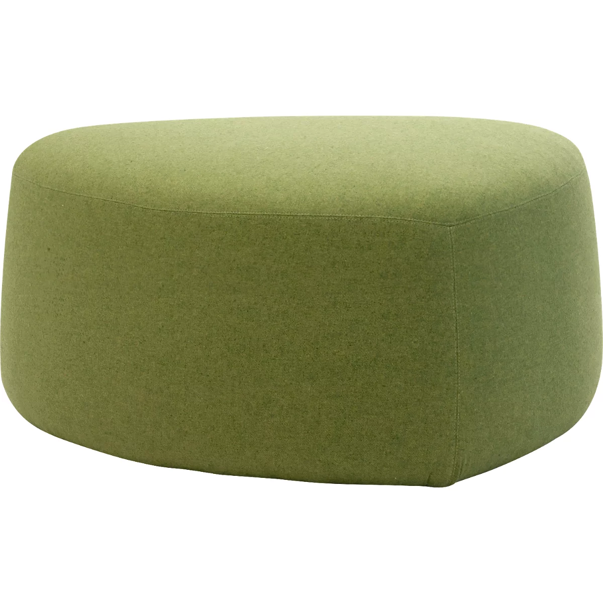 Meubles rembourrés Leyform GOGO Pouf, moyen, ovale, L 980 x P 910 x H 440 mm, avec patins, revêtement tissu, vert clair