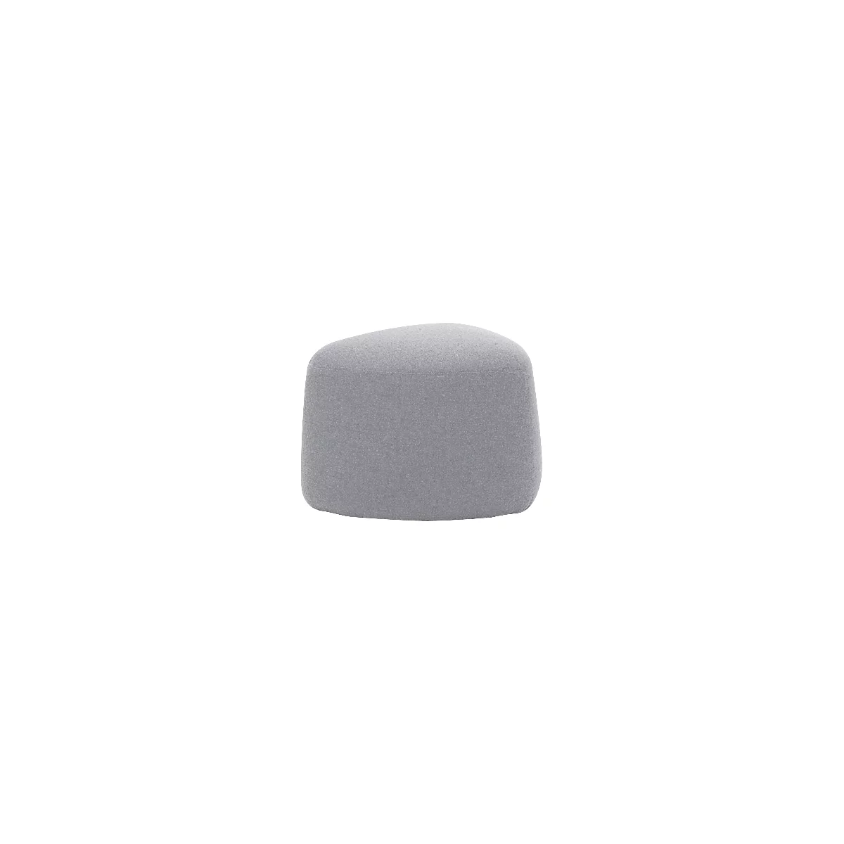Meubles rembourrés Leyform GOGO Pouf, petit, ovale, L 550 x P 515 x H 440 mm, avec patins, revêtement en tissu, gris
