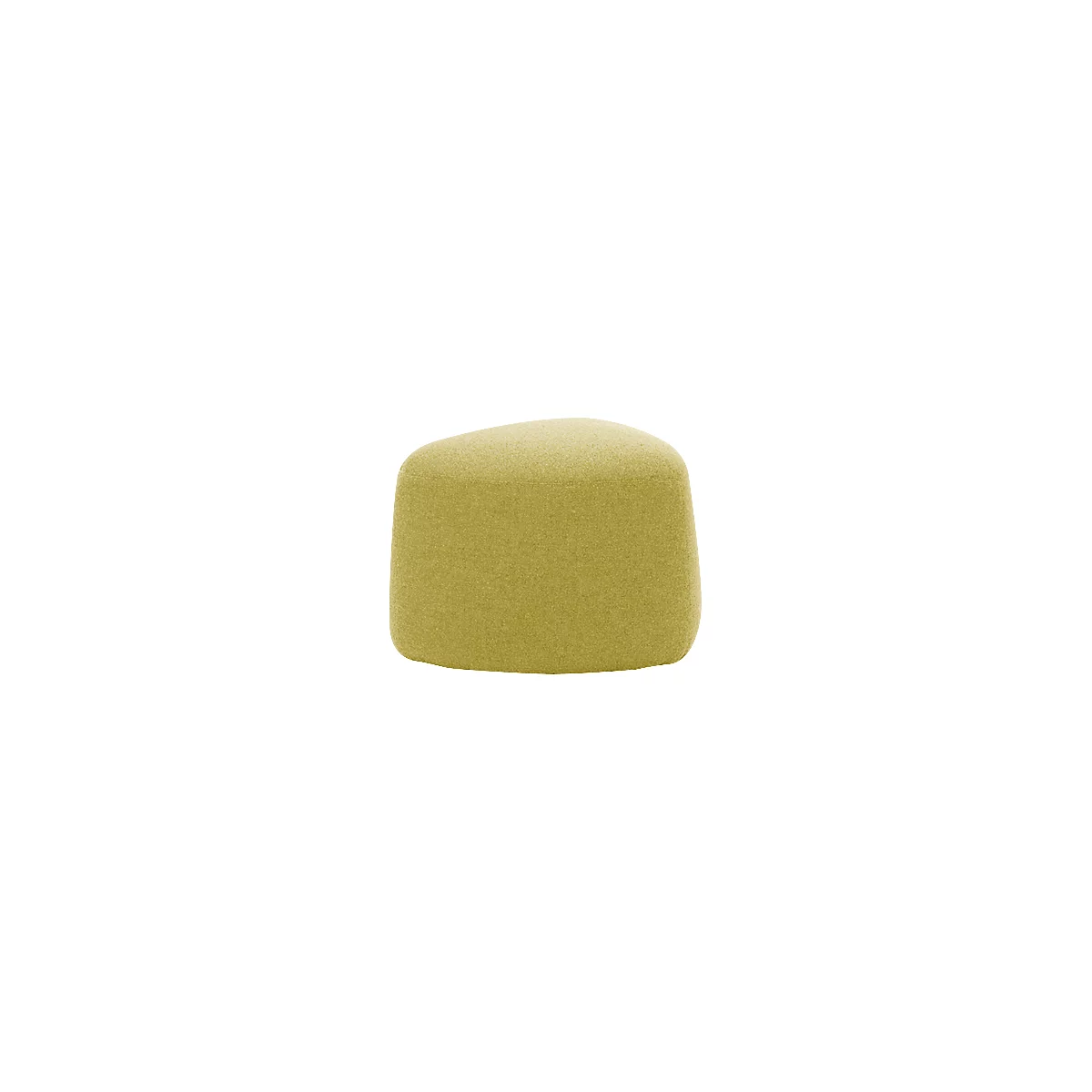Meubles rembourrés Leyform GOGO Pouf, petit, ovale, L 550 x P 515 x H 440 mm, avec patins, revêtement en tissu, jaune