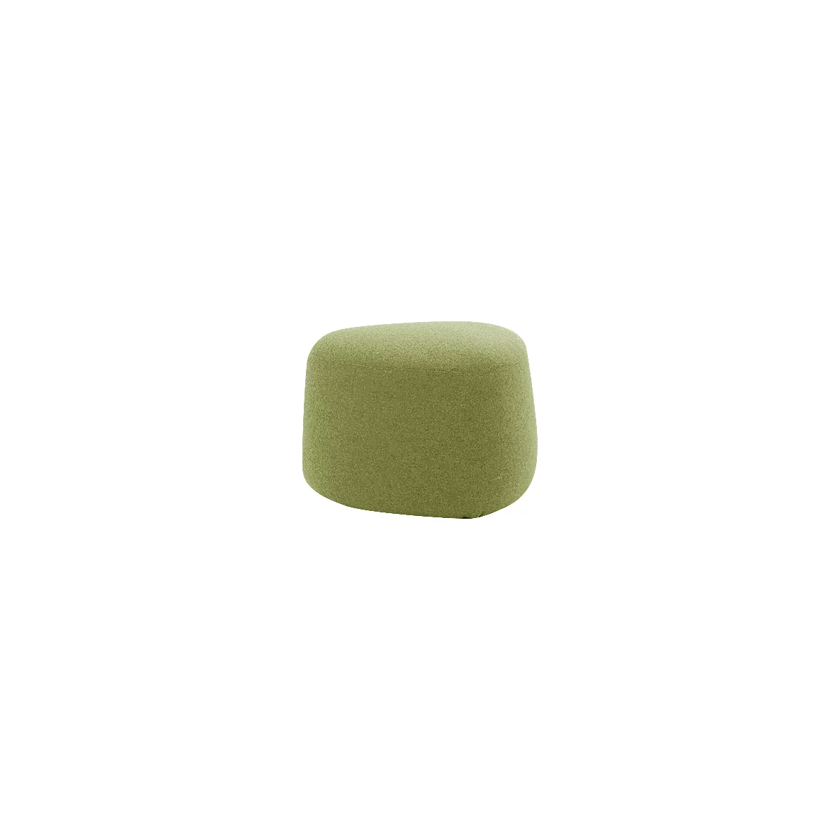 Meubles rembourrés Leyform GOGO Pouf, petit, ovale, L 550 x P 515 x H 440 mm, avec patins, revêtement tissu, vert clair