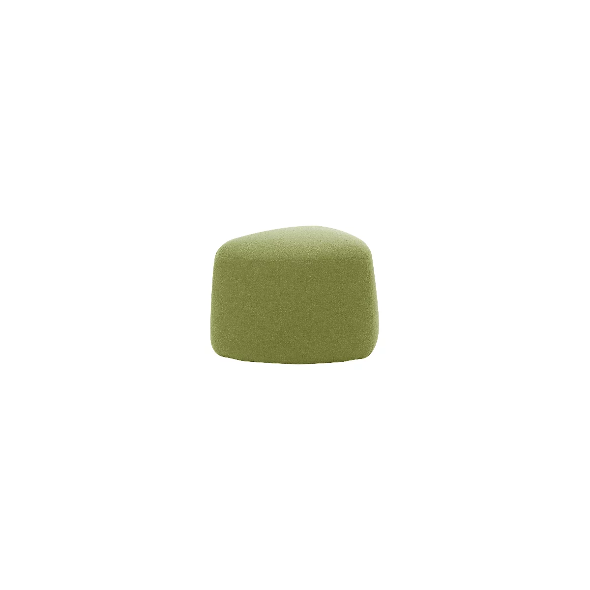 Meubles rembourrés Leyform GOGO Pouf, petit, ovale, L 550 x P 515 x H 440 mm, avec patins, revêtement tissu, vert clair