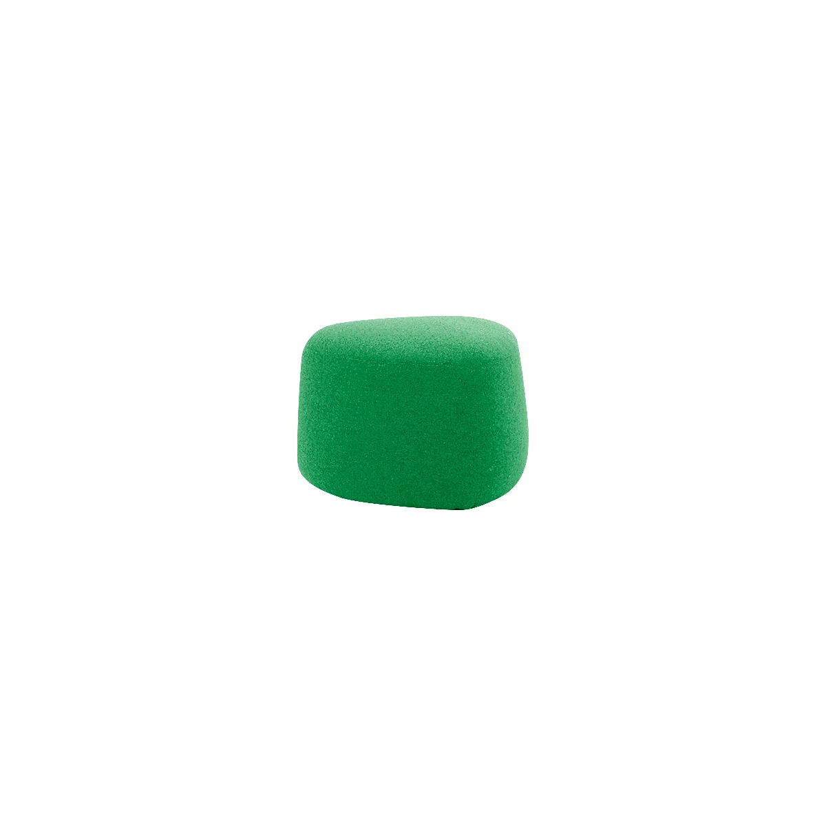 Meubles rembourrés Leyform GOGO Pouf, petit, ovale, L 550 x P 515 x H 440 mm, avec patins, revêtement tissu, vert