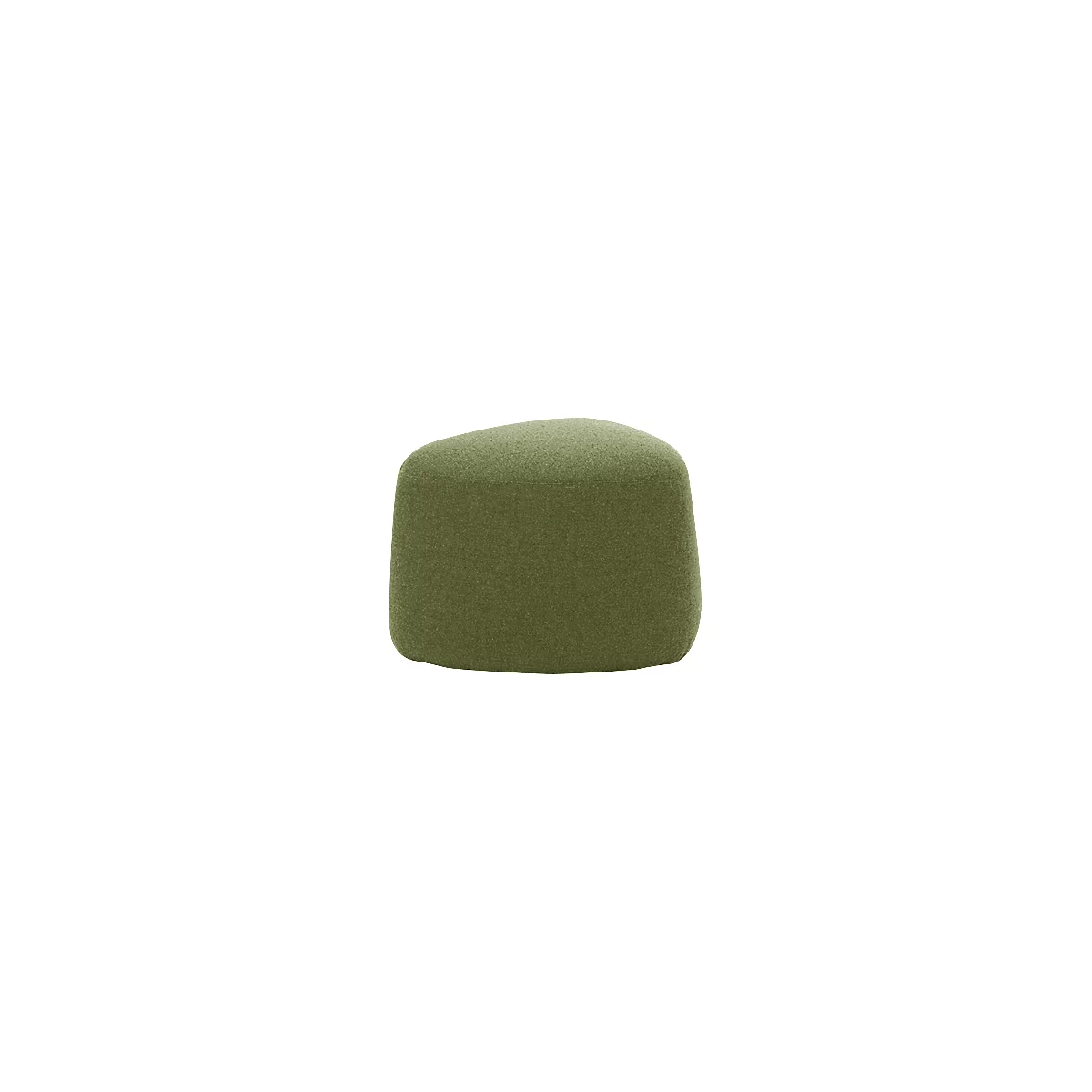 Meubles rembourrés Leyform GOGO Pouf, petit, ovale, L 550 x P 515 x H 440 mm, avec patins, revêtement tissu, vert mousse