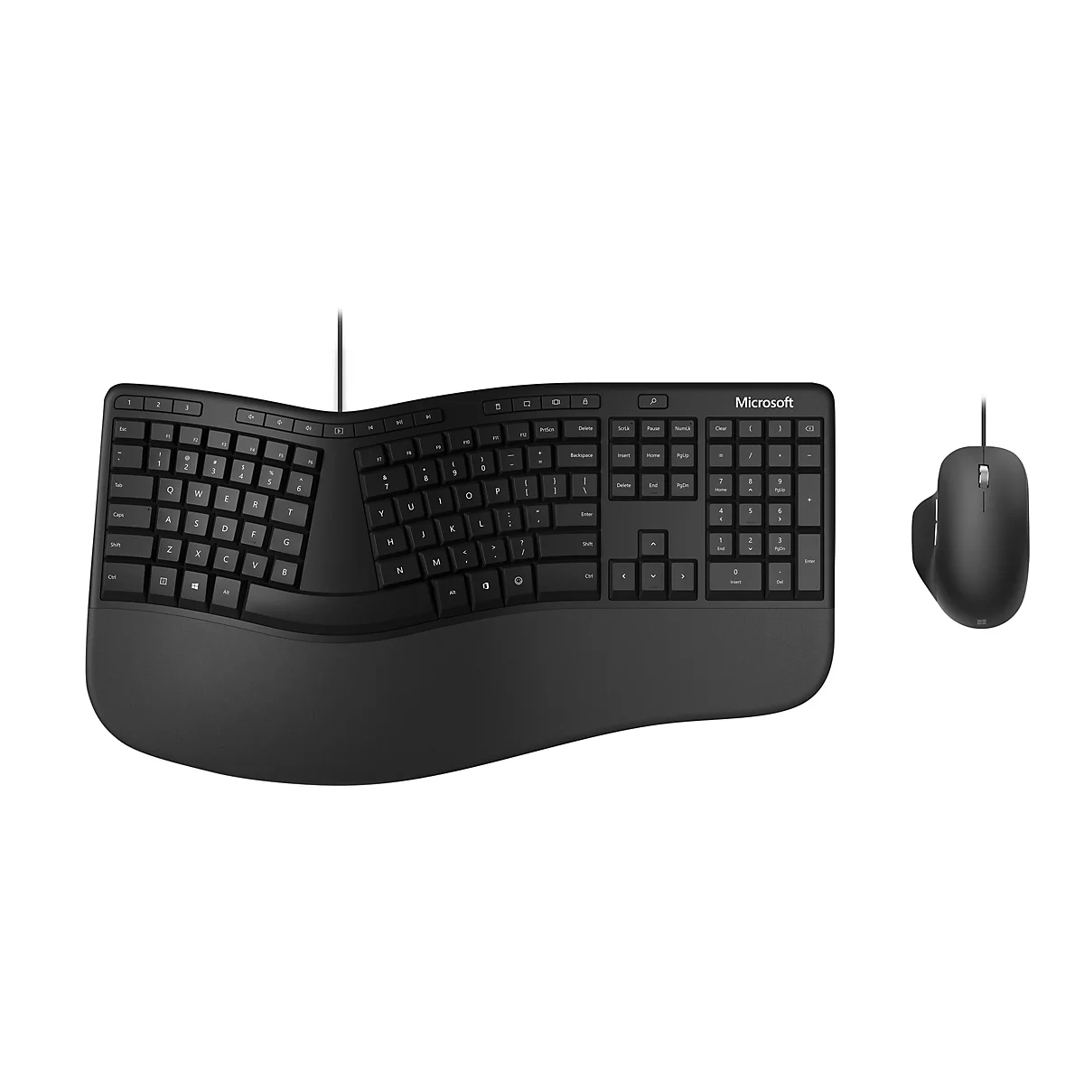 Microsoft Ergonomic Desktop - Tastatur-und-Maus-Set - USB - Deutsch - Schwarz