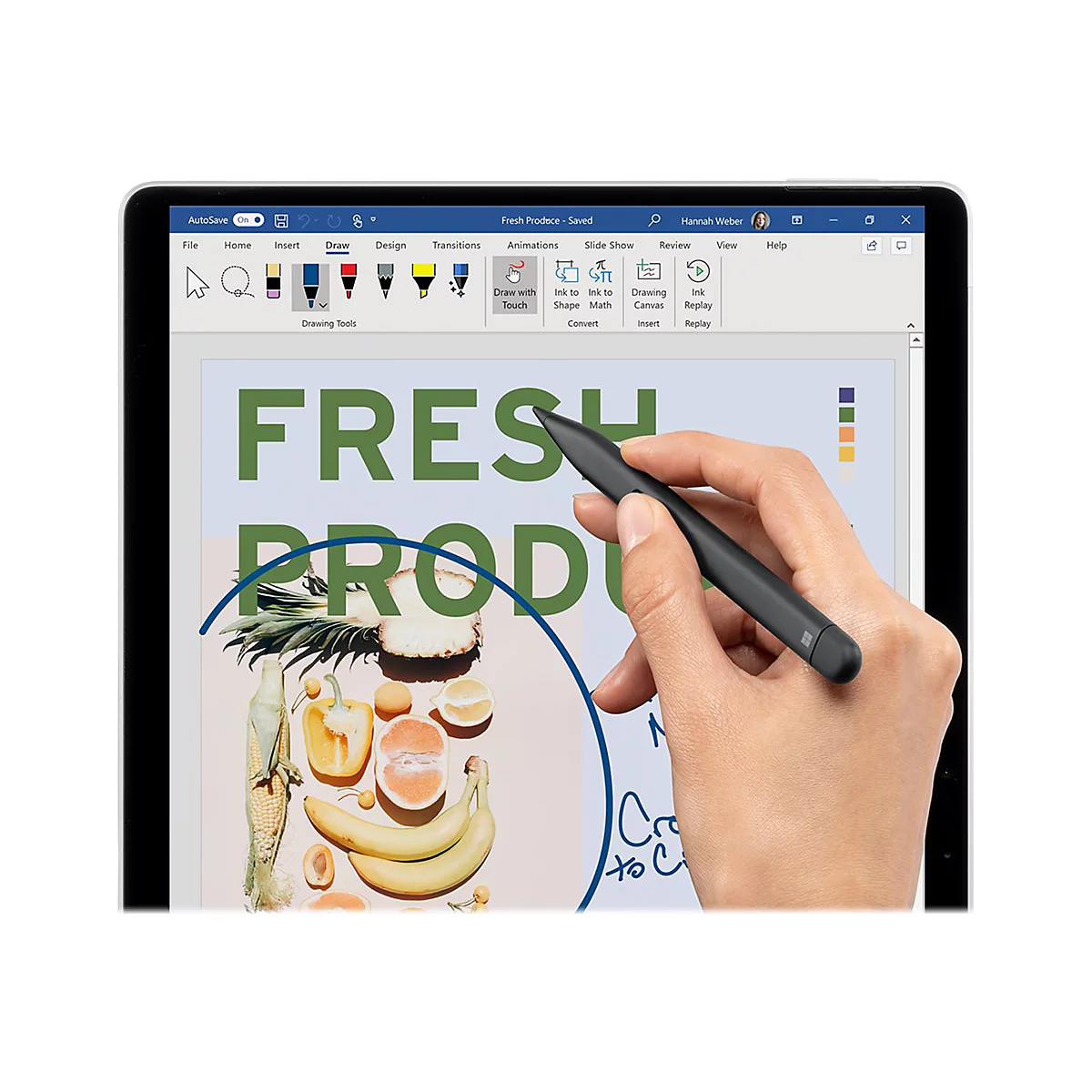 Microsoft Surface Slim Pen 2 - aktiver Stylus - Bluetooth 5.0 - mattschwarz