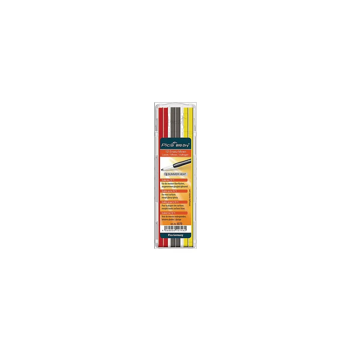 Minenset Pica BIG-Dry 4x gelb/4x rot/4x graphit b.70Grad stabil 12
