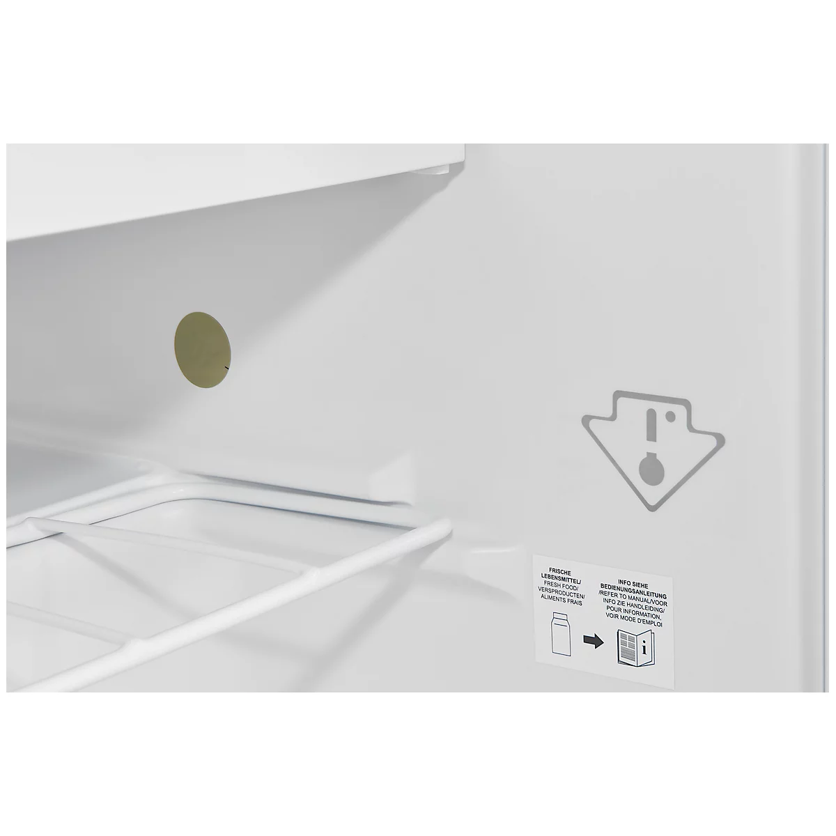 Mini koelkast exquisit, 70 W, 43 l, 41 dB, 2 vakken/1 vriesvak/2 deurvakken, deurscharnier omkeerbaar, B 440 x D 470 x H 510 mm, wit