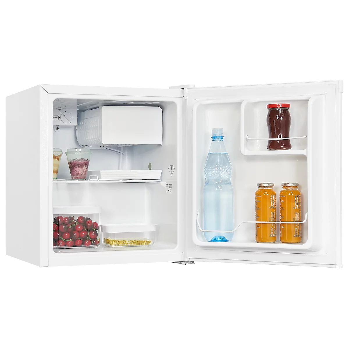 Mini koelkast exquisit, 70 W, 43 l, 41 dB, 2 vakken/1 vriesvak/2 deurvakken, deurscharnier omkeerbaar, B 440 x D 470 x H 510 mm, wit