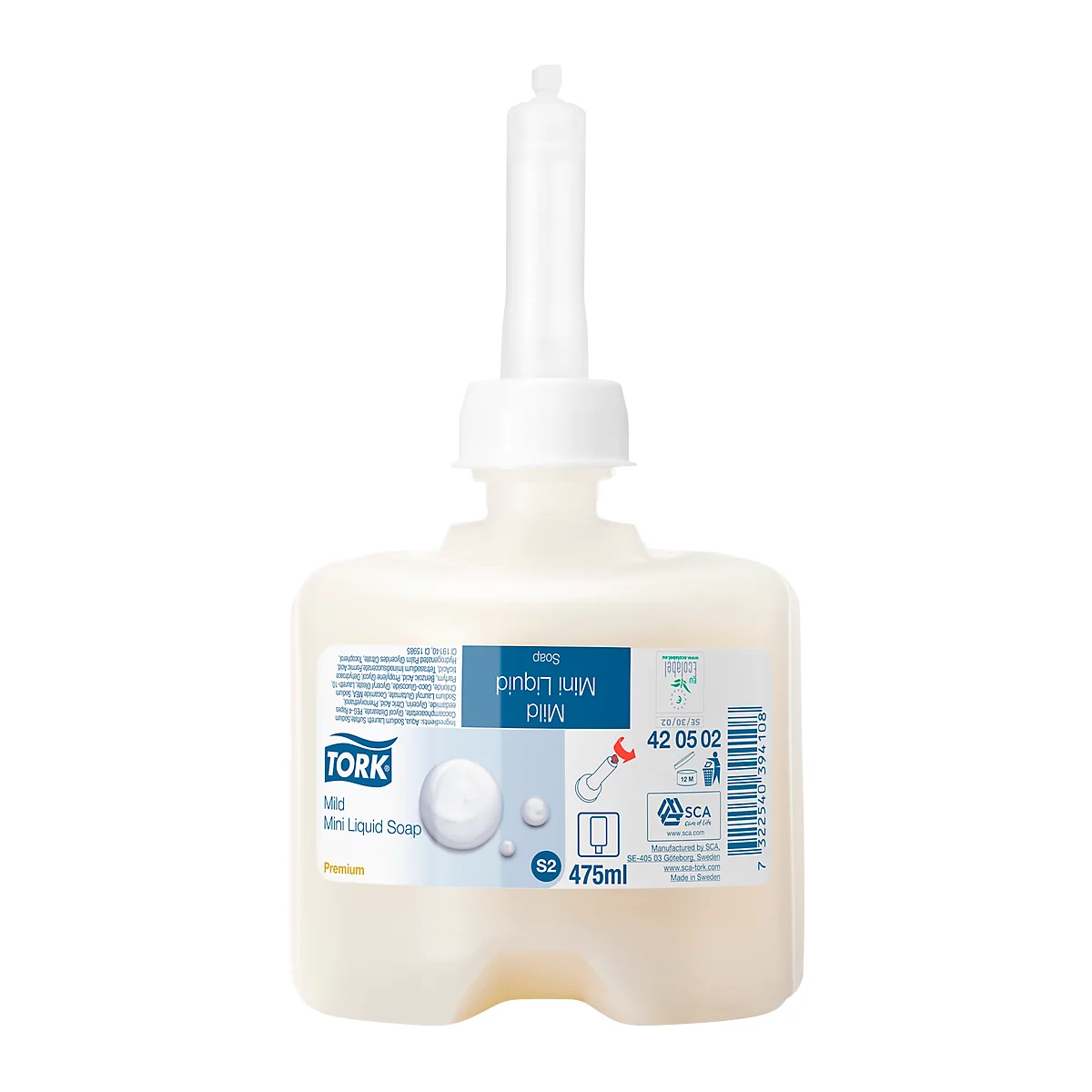 Mini savon liquide Premium TORK®, 8 x 0,475 litre