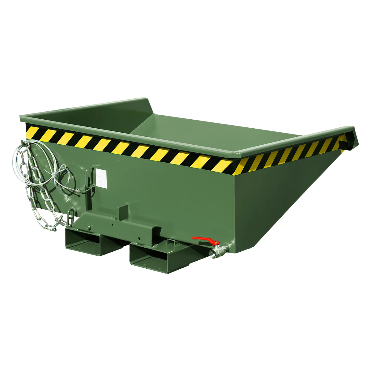 Mini spanencontainer type EXPO-E 275, kabelbediend kantelproces, capaciteit 0,275 m³, tot 750 kg, reseda groen RAL 6011